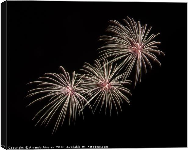Fireworks Canvas Print by AMANDA AINSLEY