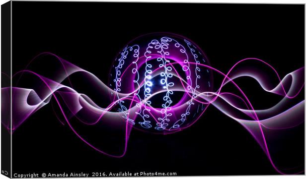 Light Orb and Ribbons Canvas Print by AMANDA AINSLEY