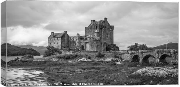 Eilean Donan Castle Canvas Print by AMANDA AINSLEY