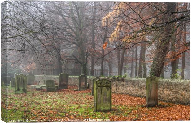 Misty Mourning Resting Place Canvas Print by AMANDA AINSLEY