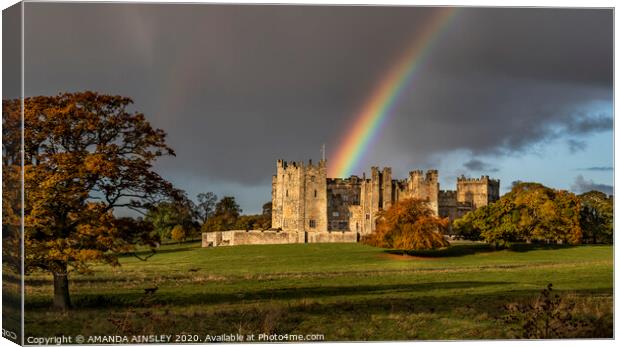 Radiant Raby Castle Canvas Print by AMANDA AINSLEY