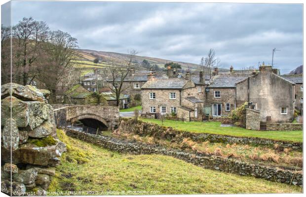 The Enchanting Thwaite Village in Swaledale  Canvas Print by AMANDA AINSLEY