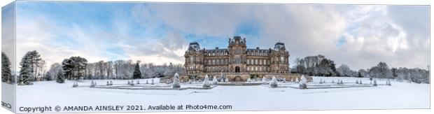 Winter at The Bowes Museum Canvas Print by AMANDA AINSLEY