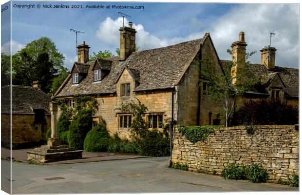 Stanton Village in the Cotswolds Gloucestershire Canvas Print by Nick Jenkins