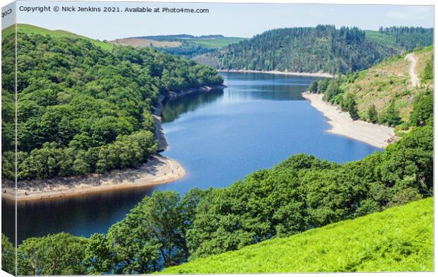 Part of Llyn Brianne Reservoir Carmarthenshire Canvas Print by Nick Jenkins