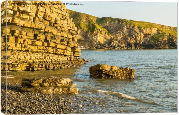 Eastern end of Dunraven Bay South Wales Canvas Print by Nick Jenkins