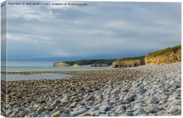 Llantwit Major Beach Glamorgan Coast  Canvas Print by Nick Jenkins