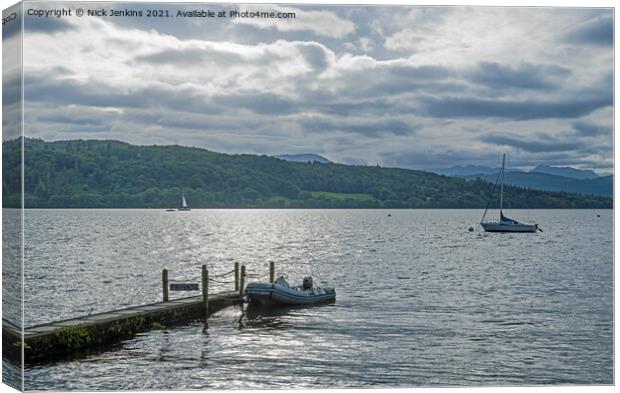 Windermere Lake from Miller Ground   Canvas Print by Nick Jenkins