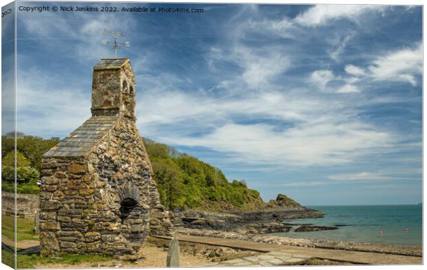 Remains of Cwm yr Eglwys Church Pembrokeshire Canvas Print by Nick Jenkins