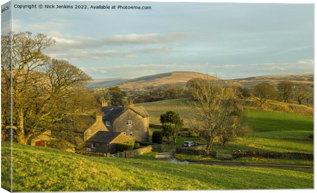 The View from the Howgills to Garsdale Cumbria Canvas Print by Nick Jenkins