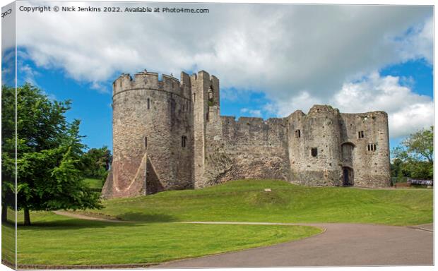 Chepstow Castle Monmouthshire South Wales Canvas Print by Nick Jenkins