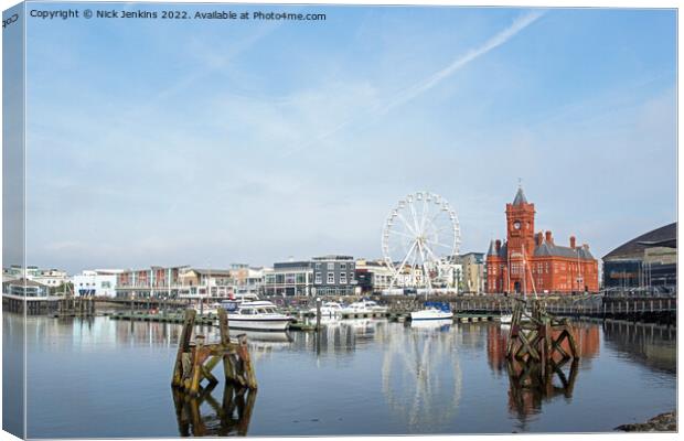 Cardiff Bay Waterfront South Wales Canvas Print by Nick Jenkins
