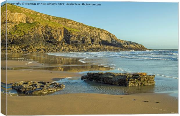 Dunraven Bay May Evening South Wales Canvas Print by Nick Jenkins