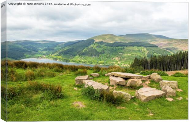 View from Bwlch y Waun to Waun Rydd  Canvas Print by Nick Jenkins