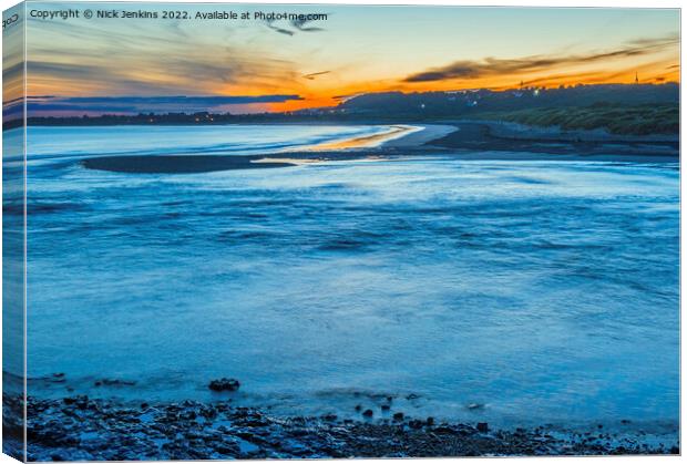 Ogmore by Sea on a summer evening Canvas Print by Nick Jenkins