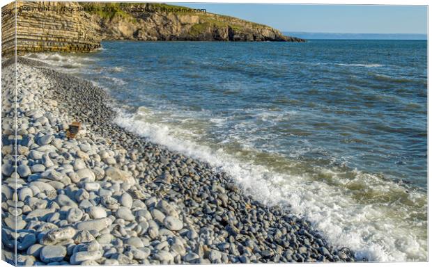 High Tide at Dunraven Bay Glamorgan Coast Canvas Print by Nick Jenkins