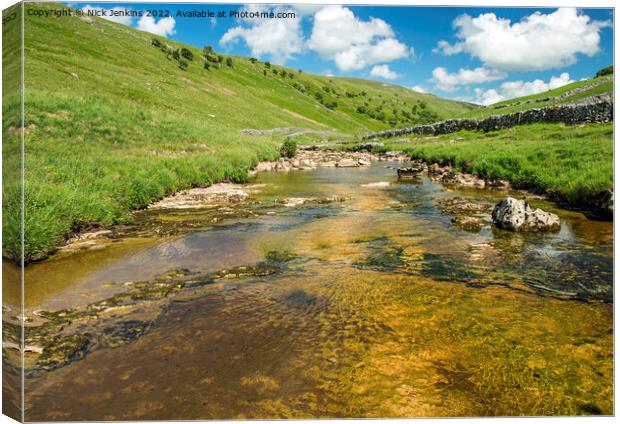 River Wharfe at Langstrothdale Yorkshire Dales Canvas Print by Nick Jenkins