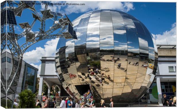 Chrome Sphere Near We the Curious Bristol Canvas Print by Nick Jenkins