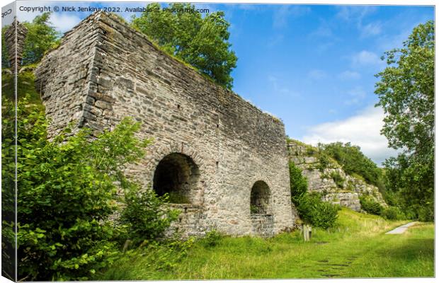 Lime quarries and kilns in Smardale Cumbria Canvas Print by Nick Jenkins