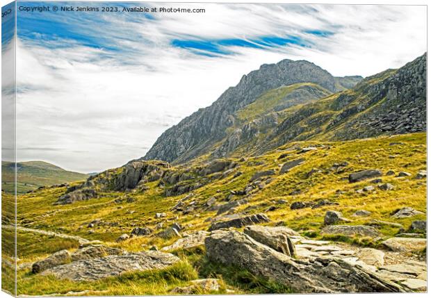 Tryfan from Cwm Idwal Snowdonia Canvas Print by Nick Jenkins