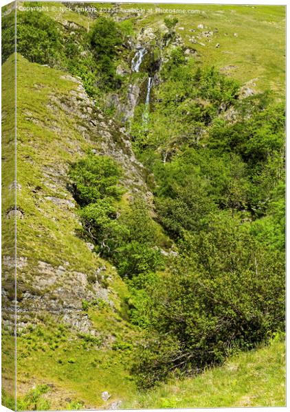 Close up of Cautley Spout Howgills  Canvas Print by Nick Jenkins