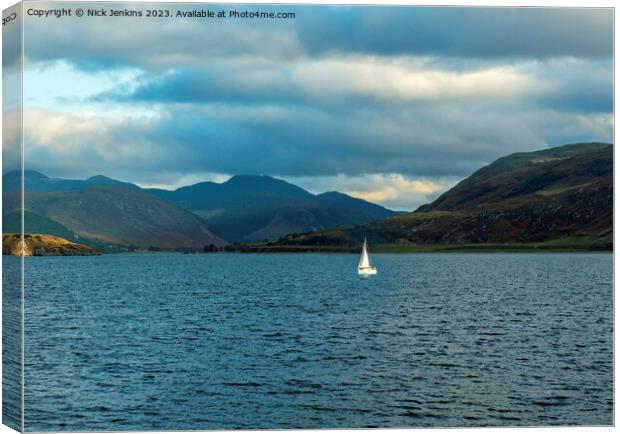 Loch Broom Ullapool and Yacht Canvas Print by Nick Jenkins