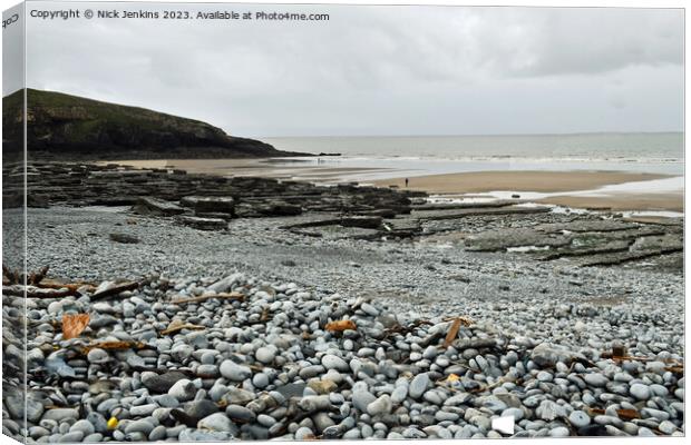 Dunraven Bay Vale of Glamorgan Coast in November  Canvas Print by Nick Jenkins