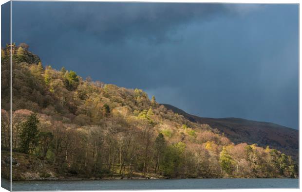 Ullswater before the Storm Lake District Cunbria Canvas Print by Nick Jenkins