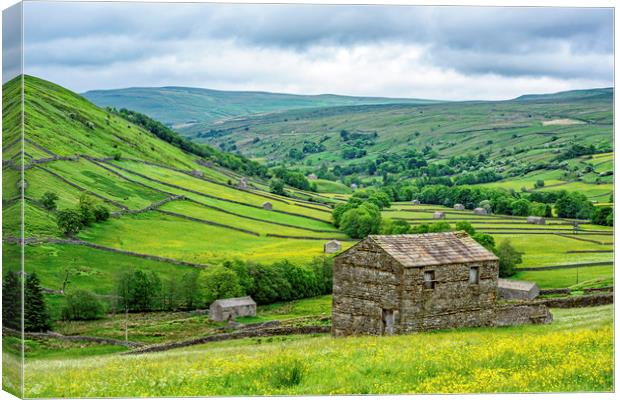 The Angram Barns Swaledale Yorkshire Dales Canvas Print by Nick Jenkins