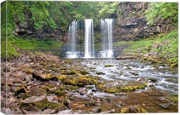 Sgwd yr Eira Waterfall in the Brecon Beacons Canvas Print by Nick Jenkins