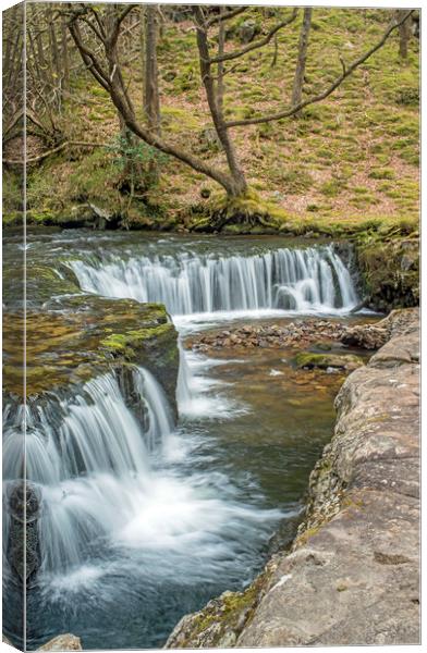 The Horseshoe Falls Vale of Neath south wales Canvas Print by Nick Jenkins