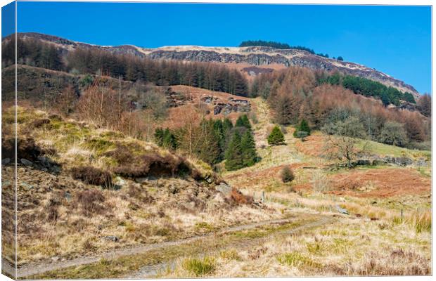 The Hills above Blaenrhondda South Wales Canvas Print by Nick Jenkins