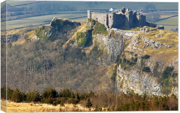 Carreg Cennen Castle in the Black Mountain Wales Canvas Print by Nick Jenkins