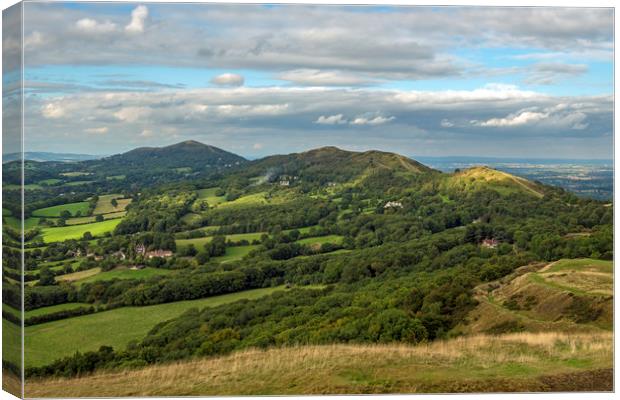 The Malvern Hills Early Autumn Worcestershire Canvas Print by Nick Jenkins
