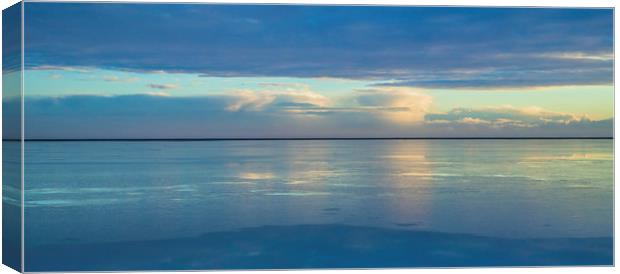 The calm lagoon Iceland Canvas Print by Nick Jenkins