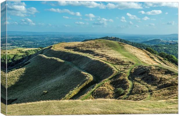 British Camp on the Malvern Hills Herefordshire  Canvas Print by Nick Jenkins