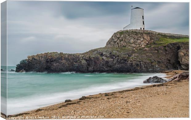 The Great Lighthouse on Llandwyn Island Anglesey Canvas Print by Nick Jenkins