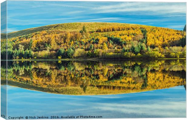 Brecon Beacons Reflected Canvas Print by Nick Jenkins
