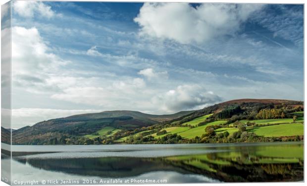 Talybont Reservoir Brecon Beacons Canvas Print by Nick Jenkins