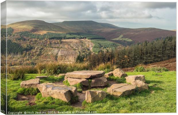 Lunch View on the Brecon Beacons Canvas Print by Nick Jenkins