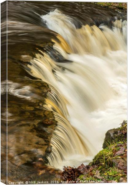 The Edge of the Falls Canvas Print by Nick Jenkins