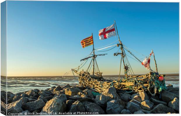 The Pirate Ship Hoylake Seafront Wirral Merseyside Canvas Print by Nick Jenkins