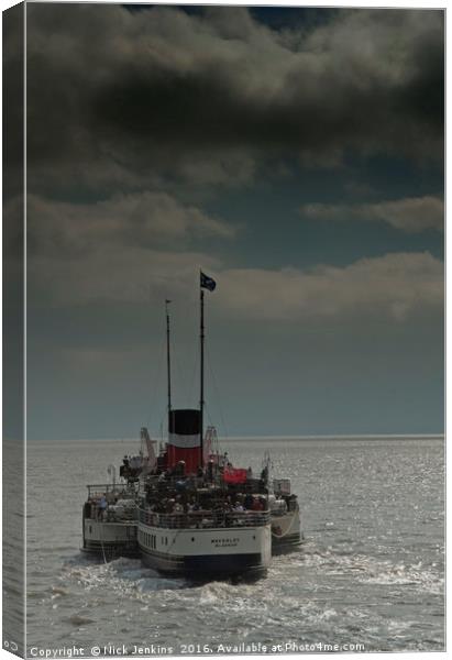 The Waverley Leaving Penarth Pier south wales Canvas Print by Nick Jenkins