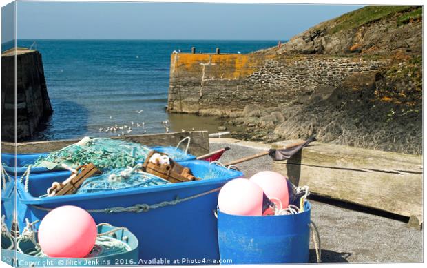 The Harbour Entrance Porthgain Pembrokeshire Wales Canvas Print by Nick Jenkins