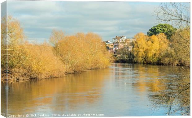 The River Wye at Ross on Wye Herefordshire Canvas Print by Nick Jenkins