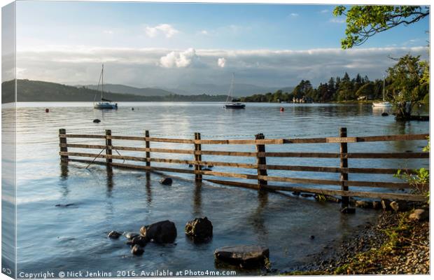 Windermere from Miller Ground Lake District Canvas Print by Nick Jenkins
