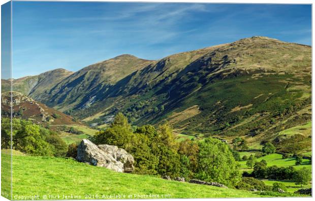 Upper Troutbeck Valley Lake District Cumbria Canvas Print by Nick Jenkins