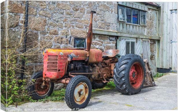 Old Zetor Diesel 4011 Tractor on the Scillies Canvas Print by Nick Jenkins