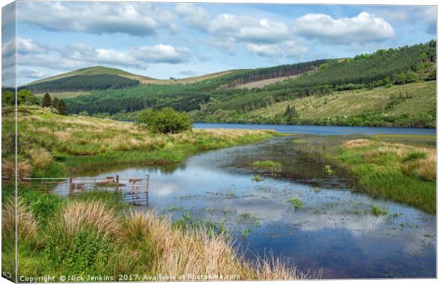 The Talybont Reservoir Brecon Beacons South Wales Canvas Print by Nick Jenkins