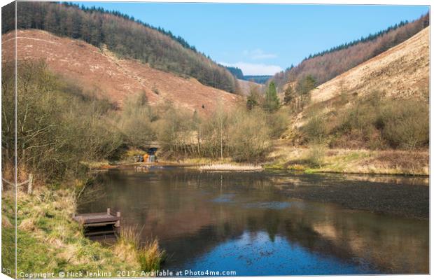 Clydach Vale Upper Pond Rhondda Valley South Wales Canvas Print by Nick Jenkins